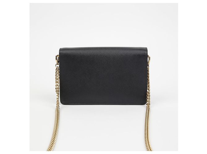 Prada Borsa a tracolla e crossbody con catena logo Triangle Nero - vista 4
