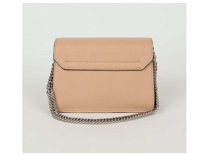 Givenchy GV3 Mini borsa a tracolla beige in pelle Marrone - vista 4