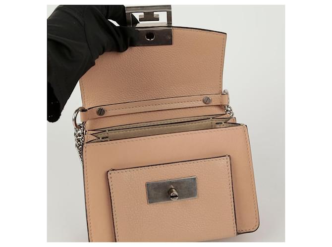 Givenchy GV3 Mini borsa a tracolla beige in pelle Marrone - vista 7