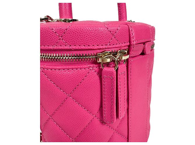 Chanel Top Handle Coco in pelle di vitello caviar Vanity Crossbody Rosa - vista 10