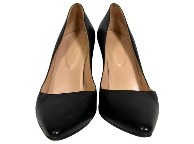 Décolleté Godiva di Sergio Rossi in pelle nera Nero - vista 2