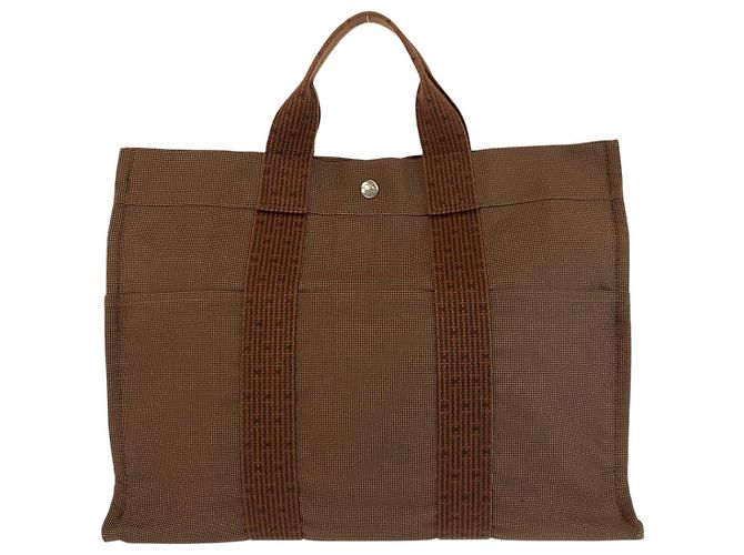 Hermès Borsa Tote Hermes Herline marrone - vista 2