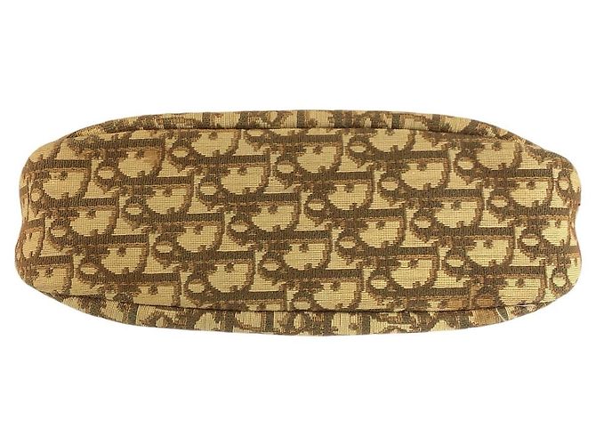 Borsa a tracolla Dior Trotter in tela e pelle Marrone Beige - vista 10