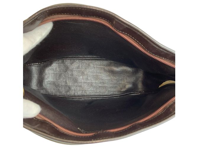 Borsa a tracolla Dior Trotter in tela e pelle Marrone Beige - vista 9