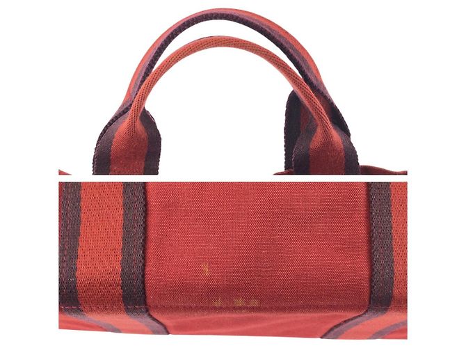 Hermès Borsa Tote Hermes Canvas Fourre-Tout MM Rosso - vista 6