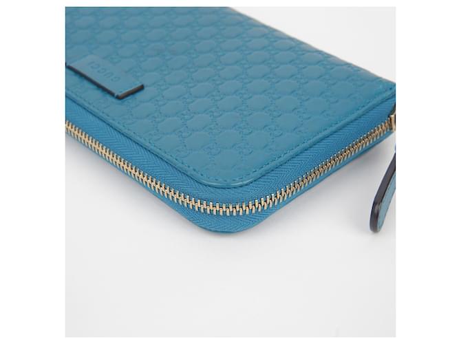 Gucci Portafoglio lungo Microshima Blu - vista 10