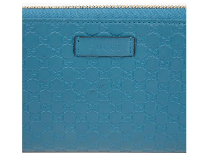 Gucci Portafoglio lungo Microshima Blu - vista 3