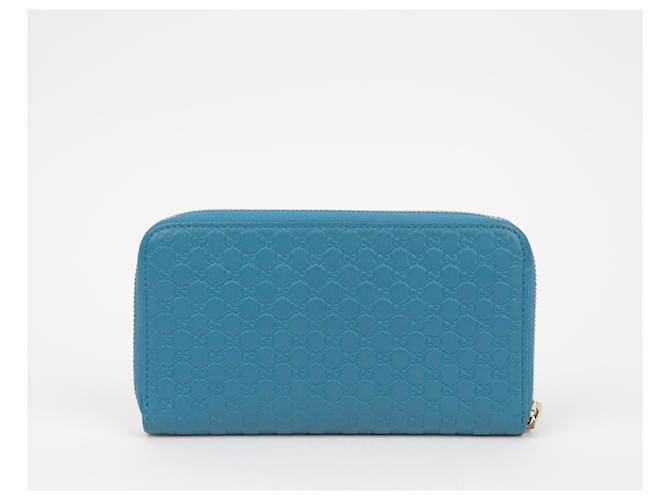 Gucci Portafoglio lungo Microshima Blu - vista 4