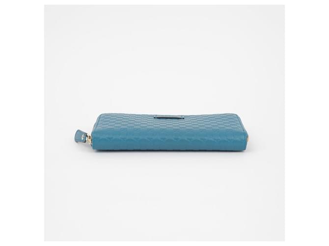Gucci Portafoglio lungo Microshima Blu - vista 6
