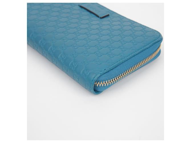 Gucci Portafoglio lungo Microshima Blu - vista 8