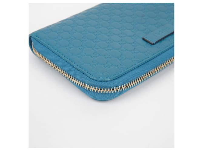 Gucci Portafoglio lungo Microshima Blu - vista 9