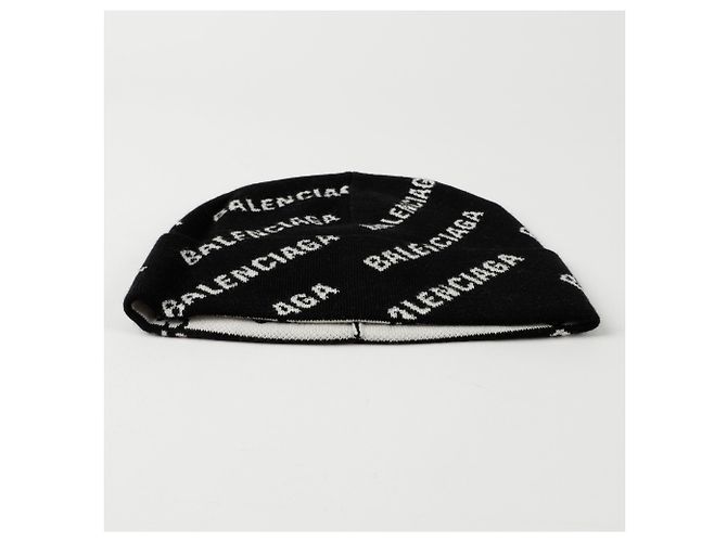 Berretto Balenciaga Allover Logo Nero - vista 3