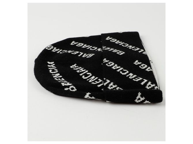Berretto Balenciaga Allover Logo Nero - vista 4