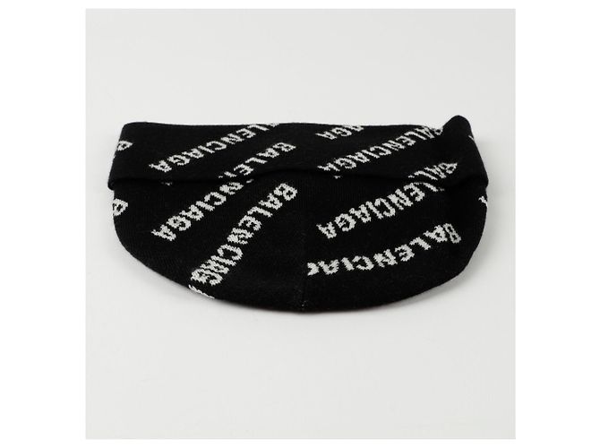 Berretto Balenciaga Allover Logo Nero - vista 5