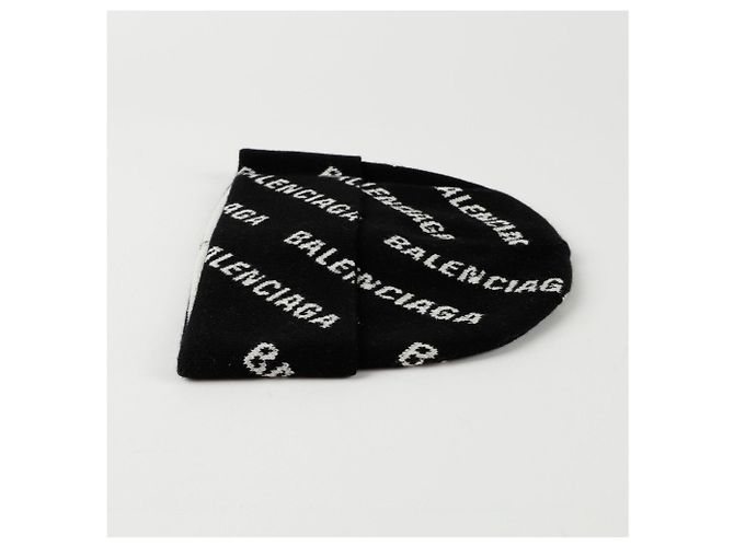 Berretto Balenciaga Allover Logo Nero - vista 6