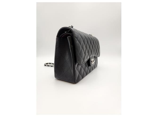 Chanel Classic Large Caviar Black Condition Nero - vista 8