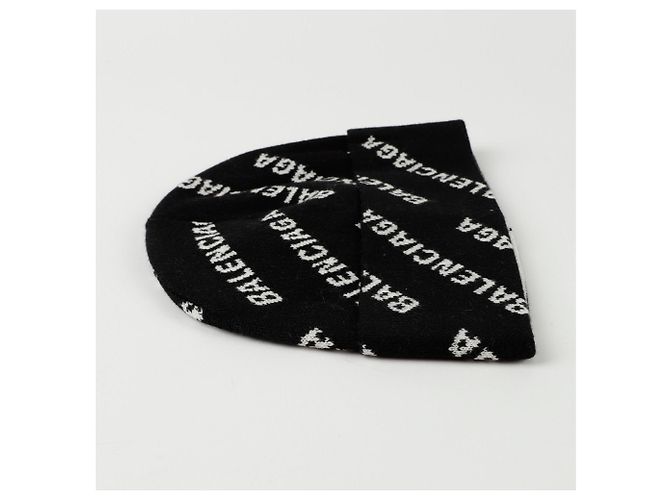 Berretto Balenciaga Allover Logo Nero - vista 4