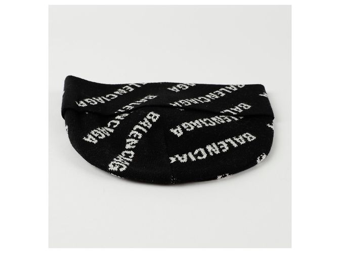 Berretto Balenciaga Allover Logo Nero - vista 5