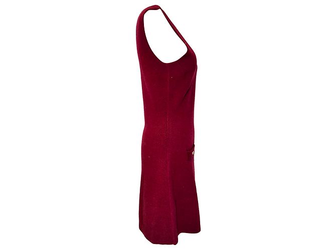 Vestido mini de malha Ritorsa da Maje em lã vermelha Vermelho Bordeaux - vista 2