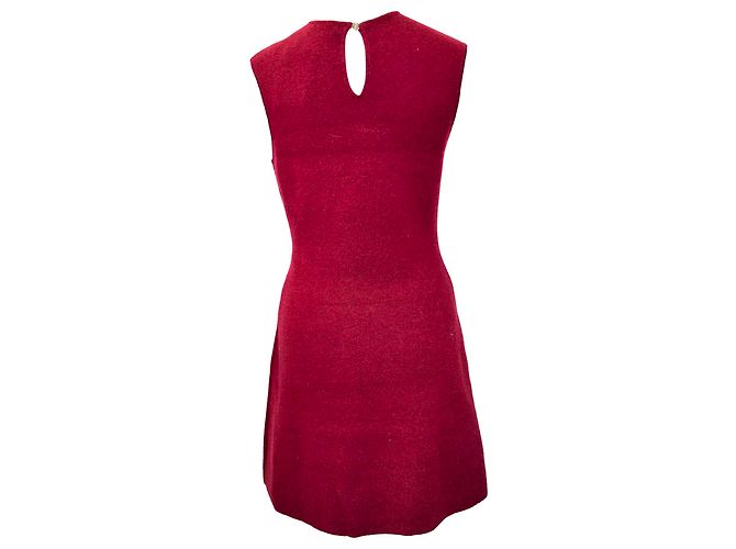 Vestido mini de malha Ritorsa da Maje em lã vermelha Vermelho Bordeaux - vista 3