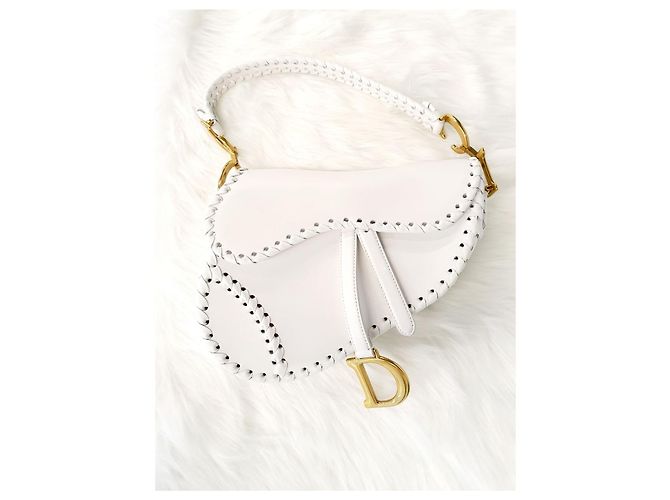 Dior Borsa Saddle White Stitch - vista 9