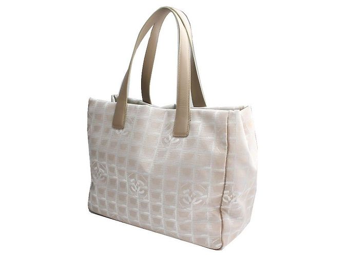 Chanel Tote e borsa a tracolla in jacquard beige Marrone - vista 2