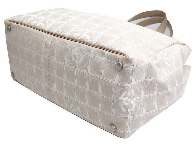 Chanel Tote e borsa a tracolla in jacquard beige Marrone - vista 4