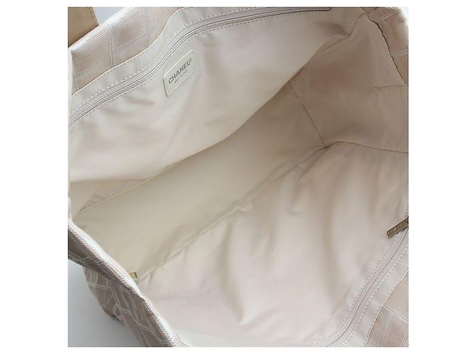 Chanel Tote e borsa a tracolla in jacquard beige Marrone - vista 5