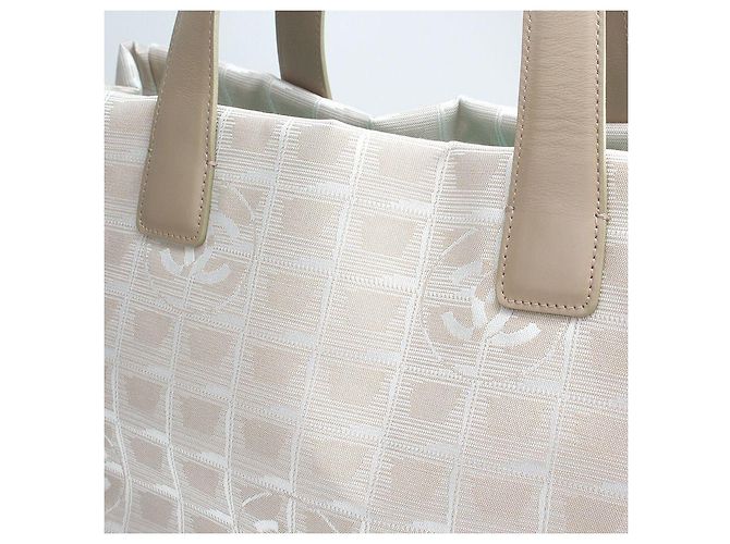 Chanel Tote e borsa a tracolla in jacquard beige Marrone - vista 6