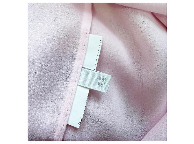 Camicia con volant in seta rosa Prada - vista 5