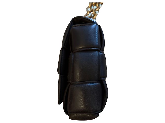 Sac Chain Cassette Bottega Veneta en cuir agneau noir Marron - vue 2