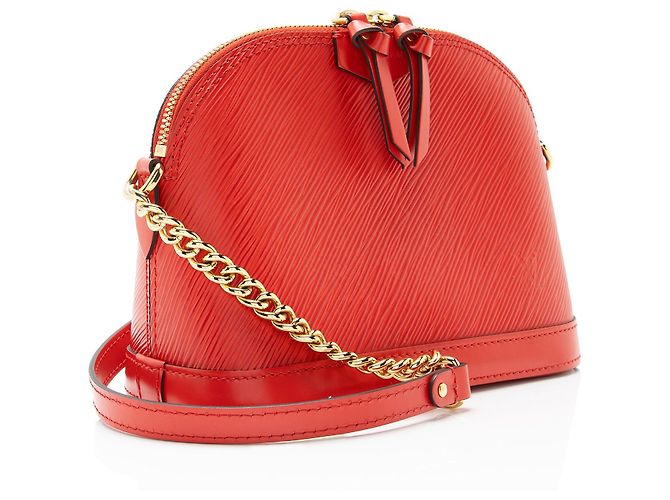 Mini borsa Alma in pelle Epi Louis Vuitton Rosso - vista 2