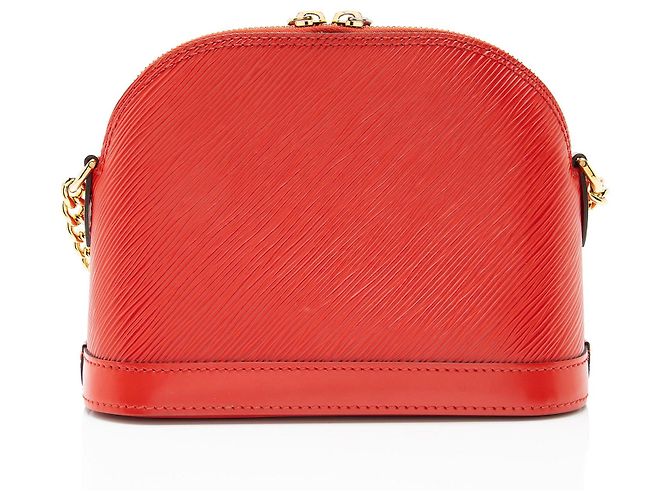 Mini borsa Alma in pelle Epi Louis Vuitton Rosso - vista 3