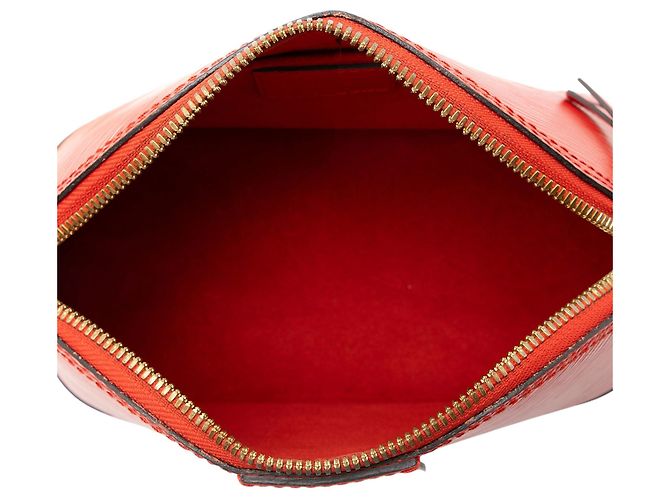 Mini borsa Alma in pelle Epi Louis Vuitton Rosso - vista 7