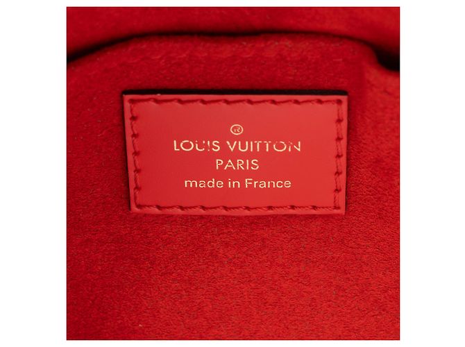 Mini borsa Alma in pelle Epi Louis Vuitton Rosso - vista 8