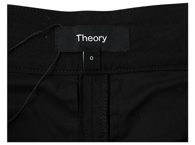 Theory Hose aus schwarzem Leinen - Ansicht 4