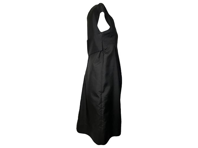 Abito midi Jil Sander in seta nera Nero - vista 2