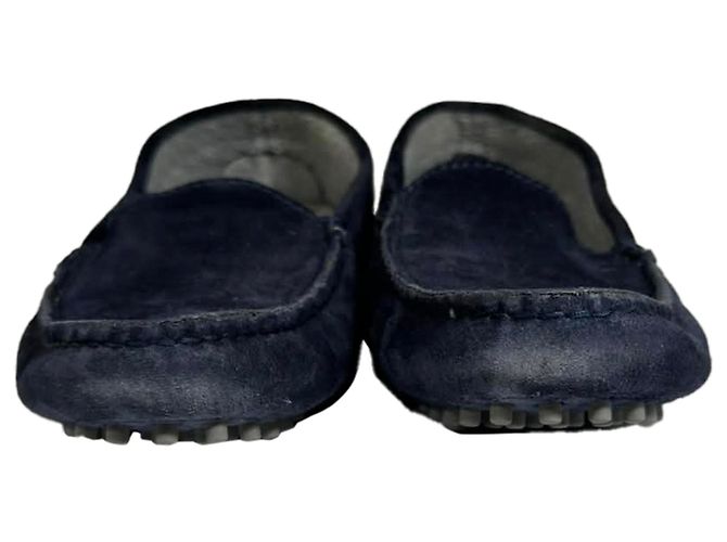 Mocassini Manolo Blahnik in scamosciato blu navy - vista 2