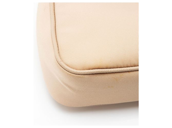 Prada Tessuto Re-Edition Mini Crossbody Marrone Beige - vista 10