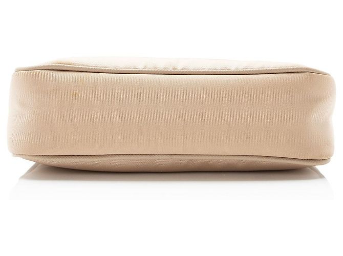 Prada Tessuto Re-Edition Mini Crossbody Marrone Beige - vista 4