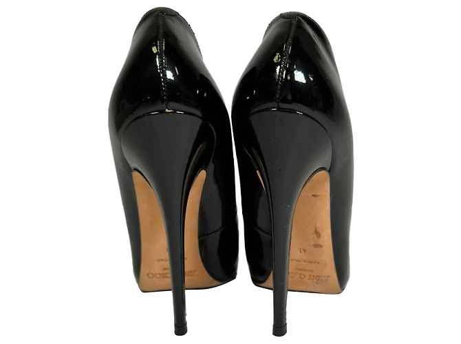 Décolleté Jimmy Choo in vernice nera Nero - vista 3