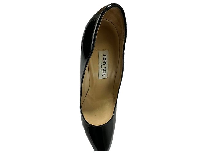 Décolleté Jimmy Choo in vernice nera Nero - vista 8