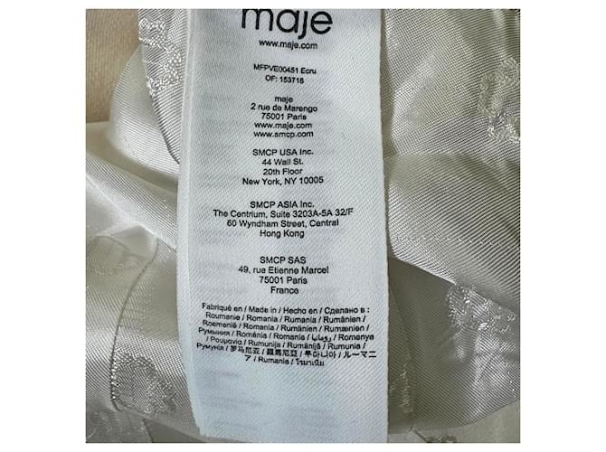 Blazer Maje Suit en Ivory Polyester Blanco Crudo - vista 7