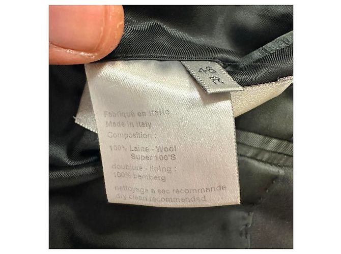 Dior Einreiher-Blazer aus schwarzer Wolle - Ansicht 8