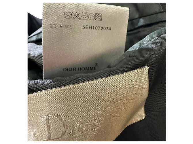 Dior Einreiher-Blazer aus schwarzer Wolle - Ansicht 9