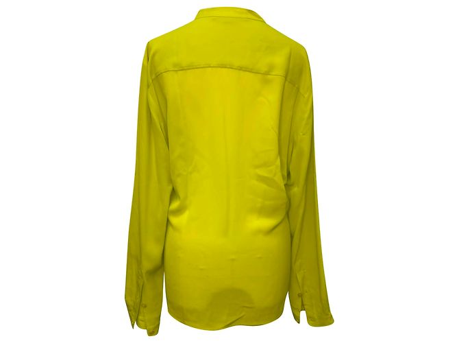 Stella Mc Cartney Camicetta Stella McCartney con collo mandarino in seta gialla Giallo - vista 2