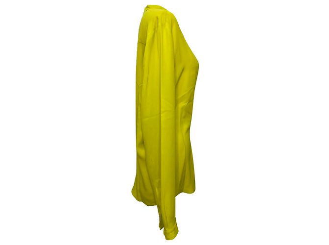 Stella Mc Cartney Camicetta Stella McCartney con collo mandarino in seta gialla Giallo - vista 3