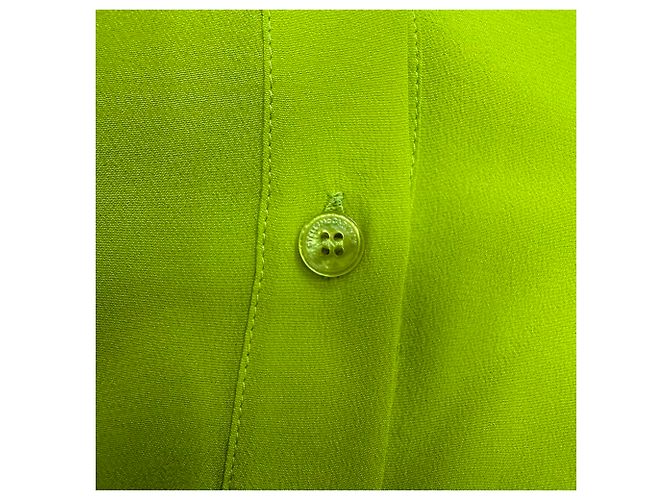 Stella Mc Cartney Camicetta Stella McCartney con collo mandarino in seta gialla Giallo - vista 6