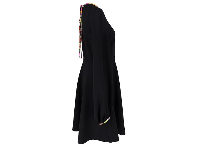 Emilio Pucci Langarm-Mini Kleid in Schwarz aus Polyester Mehrfarben - Ansicht 2