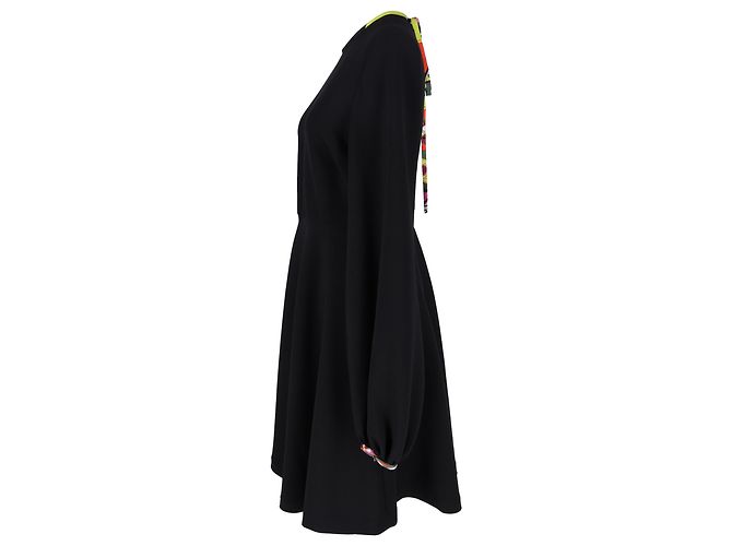 Emilio Pucci Langarm-Mini Kleid in Schwarz aus Polyester Mehrfarben - Ansicht 3